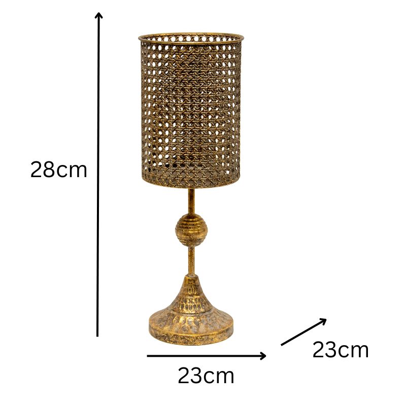 Lustre Tall Stemmed Pillar Candleholder 15.5x15.5x45cm