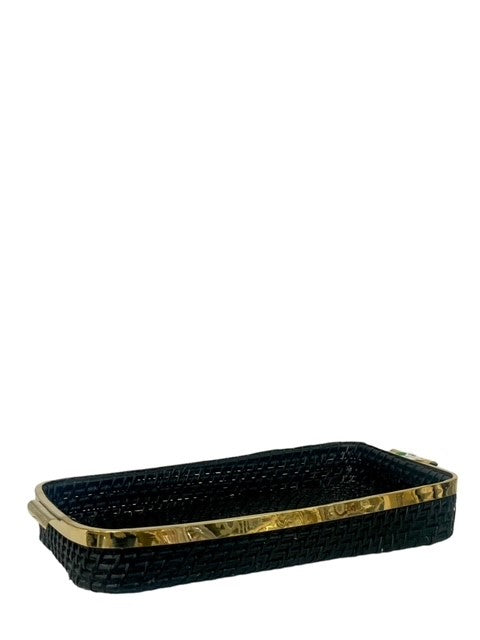 380A - St Barts Black And Gold Tray 44X27X8