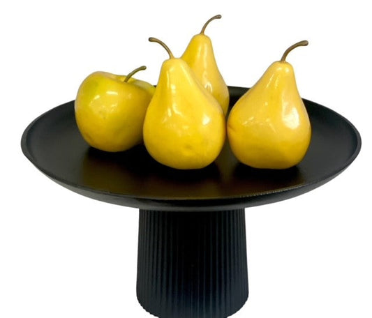 390W Black Munro Cake/Fruit Stand Ridged 39X22