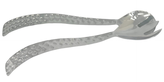 390B - Large Hammered Long Salad Servers