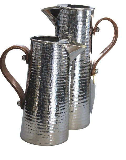 390E - Large Mini Hammer Jug W/Leather Handle