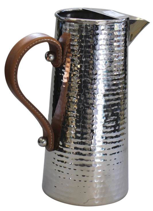 390Q - Small Size, Small Hmrd Jug Brown Leather