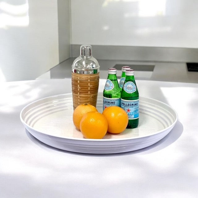 400R 竹制大号餐盘 白色 47厘米