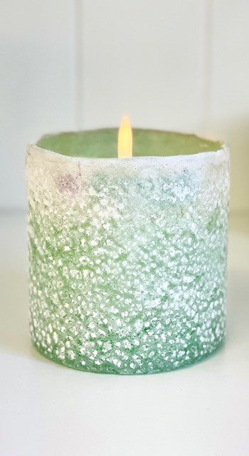 411 - Frosted Green Votive Small