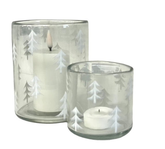 442 - Xmas Tree Des Clear Votive :Large