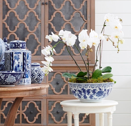 ポロ オケージョナル ラウンドテーブル ホワイト ハンドペイント ラタン シェルフ