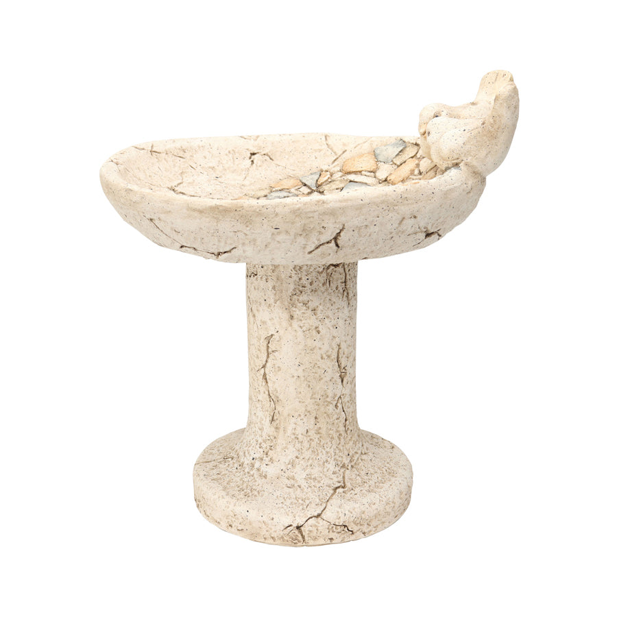 Stony Birdbath on Pillar 42x38x45cm