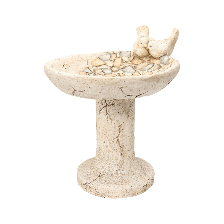 Stony Birdbath on Pillar 42x38x45cm