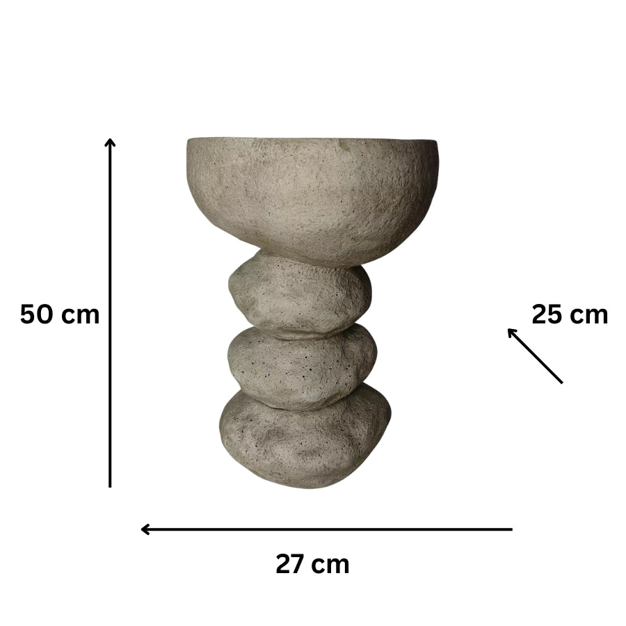 Arty Stone Birdbath 27x25x50m