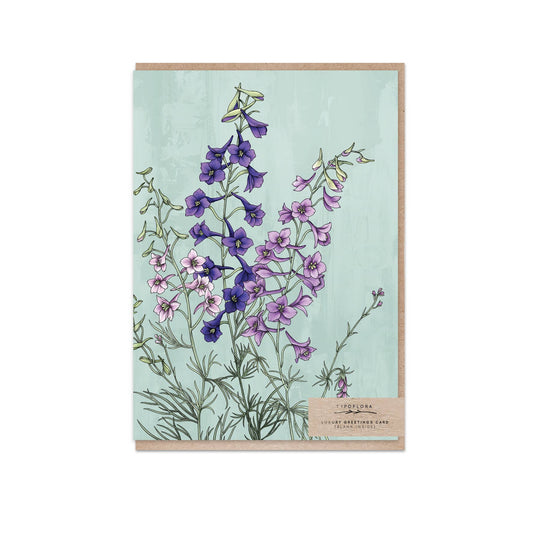 Larkspur Portrait Card