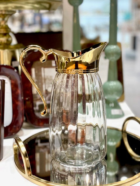 64H Tall Epoque Pitcher/Jug Gold  2Ltr