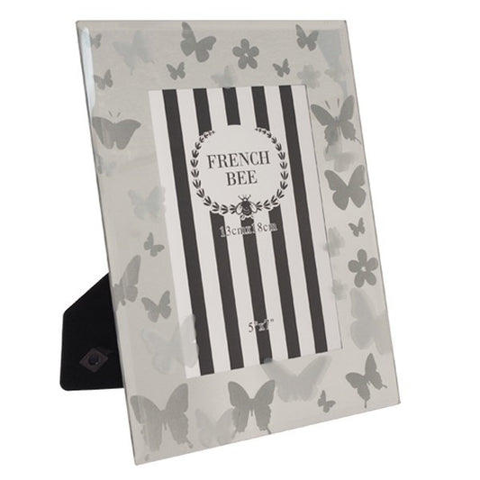 蝶のフォトフレーム 5''x7''