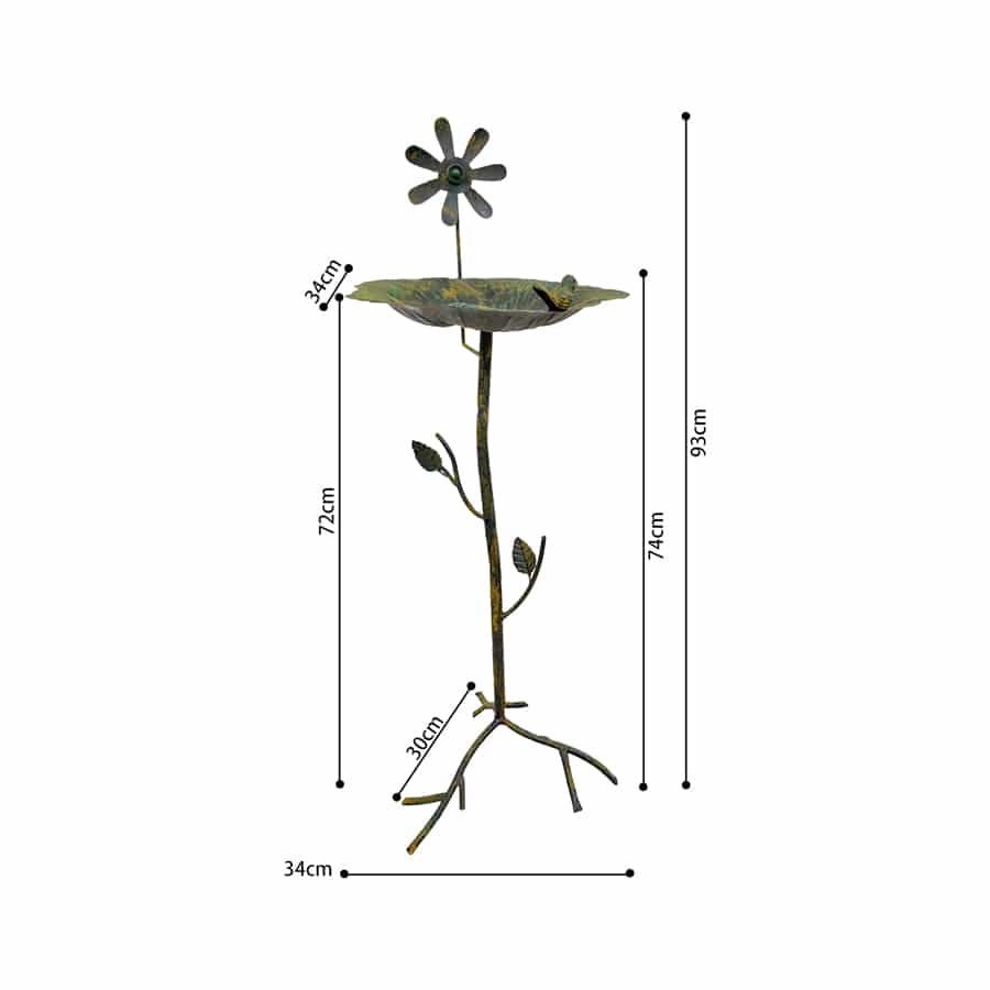 Lilypad on Branch Birdfeeder w/Windmill 34x34x93cm