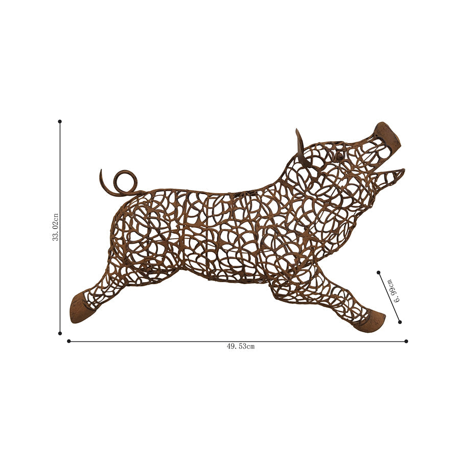 Jolly Pig Wall Art 49.5x7x33cm