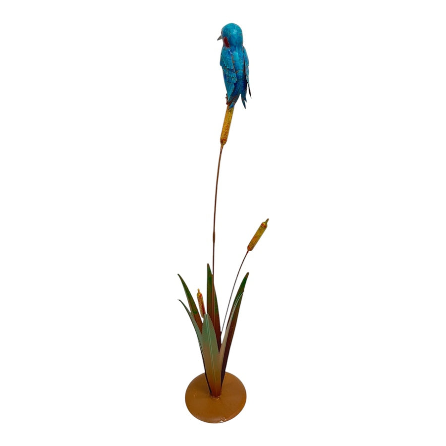 Kingfisher on Bulrush Garden Statue 40x22x104cm
