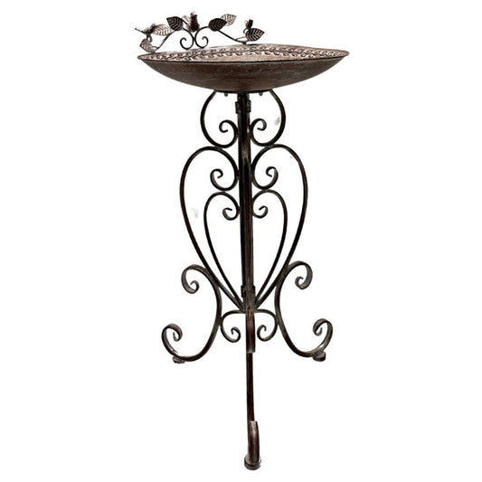 Leafy Birdbath/Feeder w/Embellished Legs 47x41x80cm