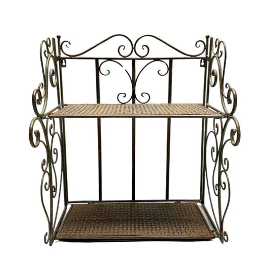 French Provincial 2 Tier Ornate Wall Shelf 50x34x60cm