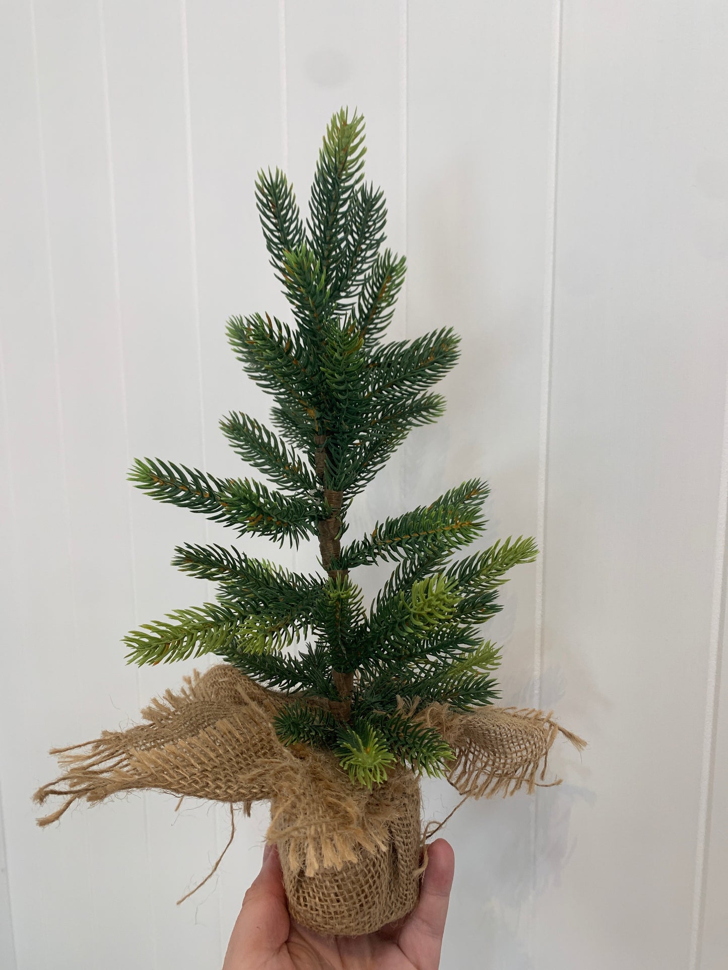 LED 松麻布黄麻桌面树 绿色 (36 厘米高)(仅限店内)