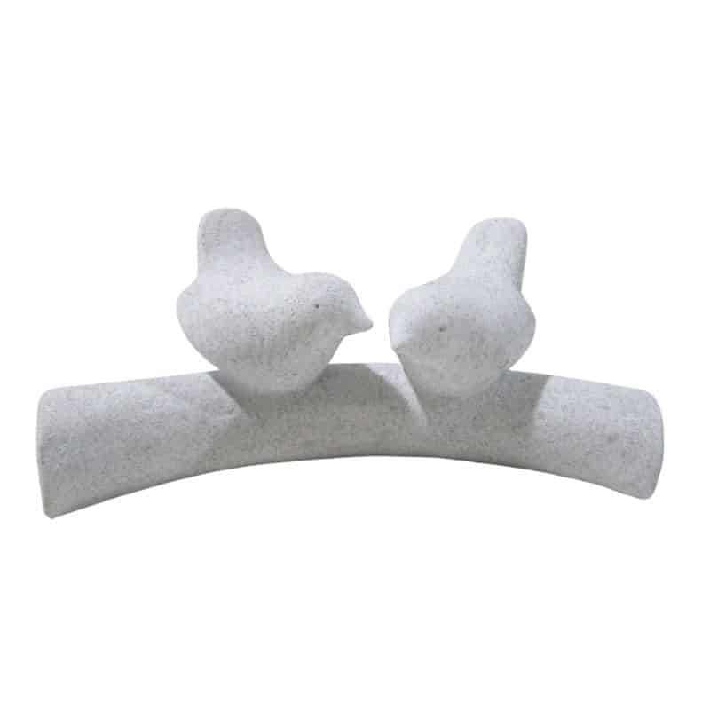 Contemporary 2 Birds on Branch Ornament 20x7x8.5cm