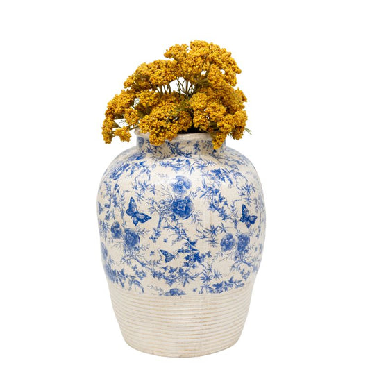 Glazed Stoneware-Look Vase 25x25x33cm