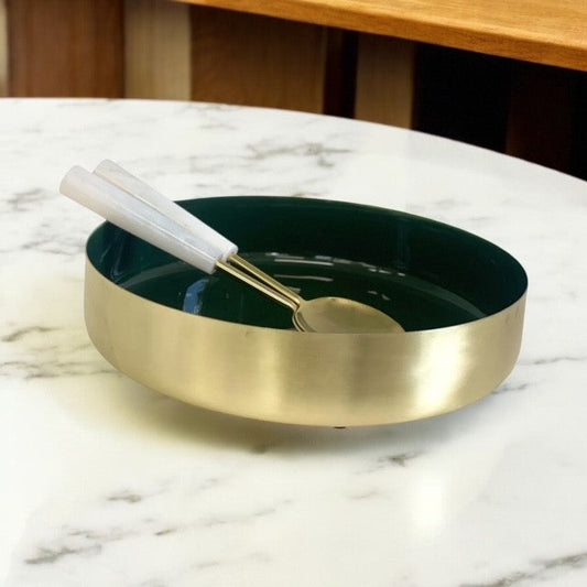 88E Gold/Forest Bowl Straight Edge 30Cm