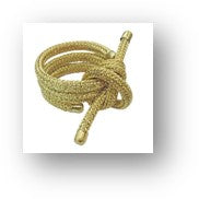 8A Knot Napkin Ring Gold:Box Of 12