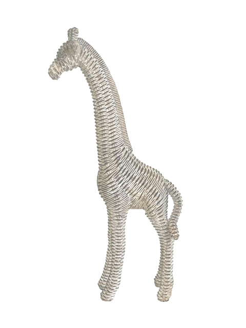 90B - Standing Giraffe White Wash Rattan Look - Last 8