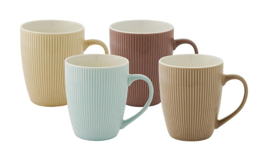 Coupe Mug, Set of 4 (Matte Rib) - 355mL