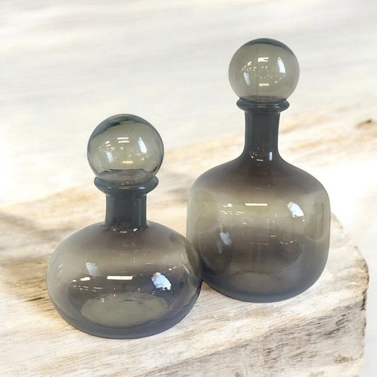 96P Black Ombre Glass Decanter Small 21Cm