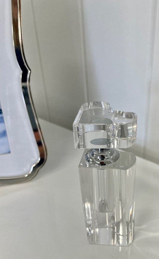 96T - Crystal Perf Bottle Heart Cut Lid 10Cm