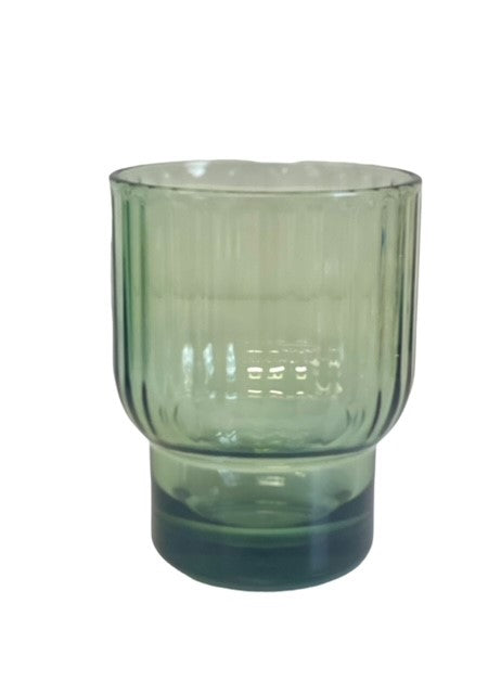 9A - Green Ribbed Acrylic Tumbler