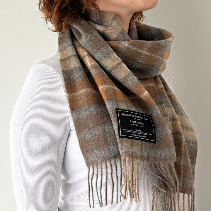 Buchanan Natural - Scottish Tartan - Lambswool Scarf