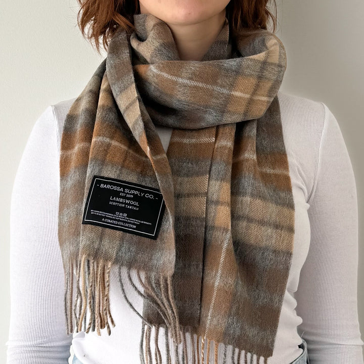 Buchanan Natural - Scottish Tartan - Lambswool Scarf