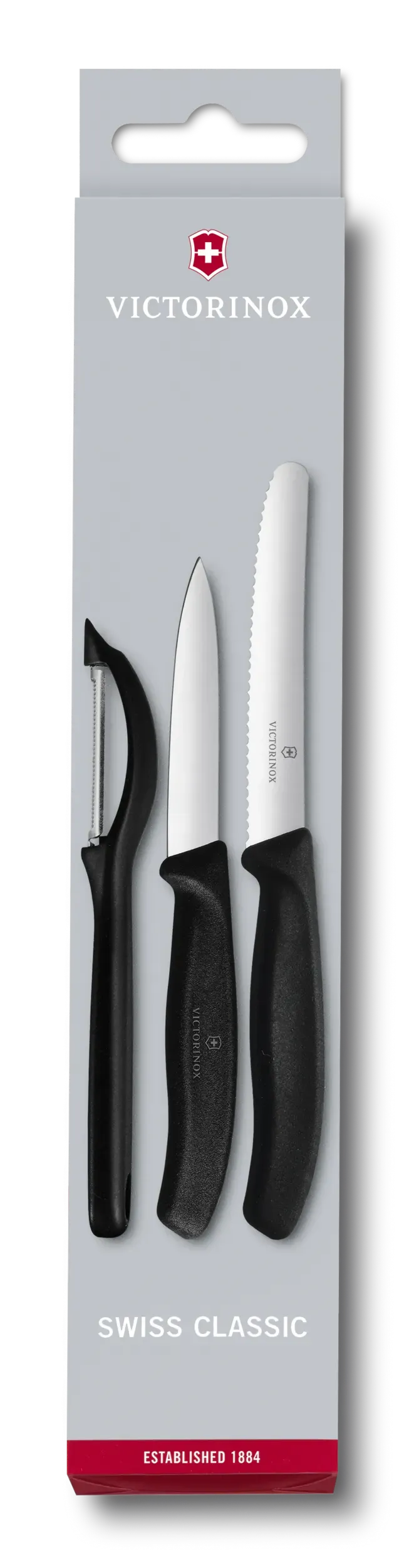 Swiss Classic Paring Knife Set with Peeler - 3 Pieces