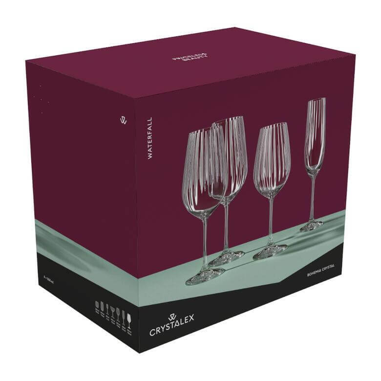 Crystalex Waterfall Crystal White Wine 350ml