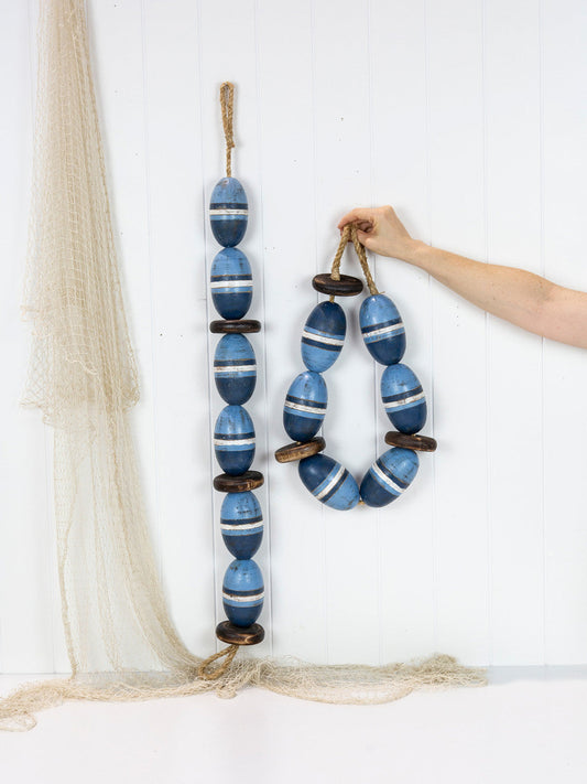 String Of Buoys - Two Tone Blue Stripe #304Bb
