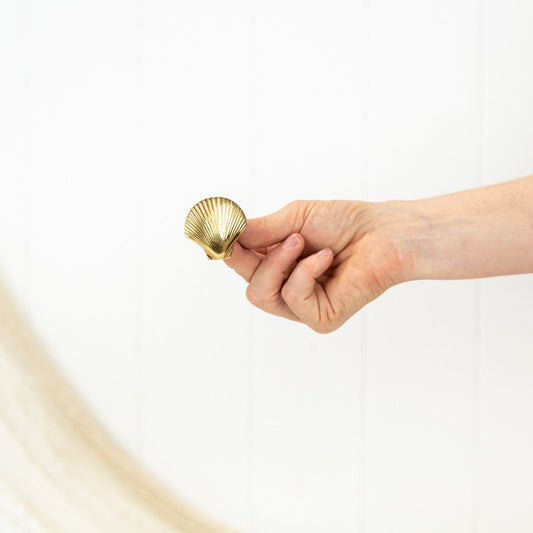Scallop Shell Drawer Pull - Shiny #072