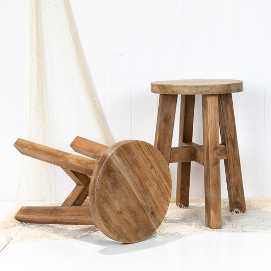 Round Wooden Stool #8003