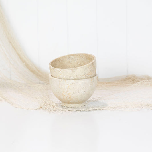 Marble Stone Bowl (M) - Cream #706