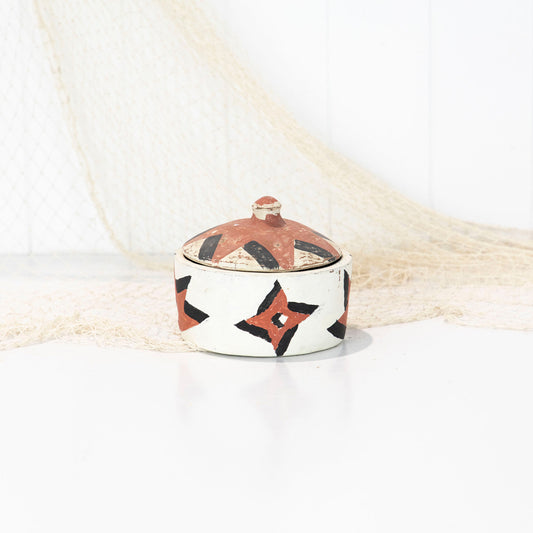 Painted Pot With Lid #5202