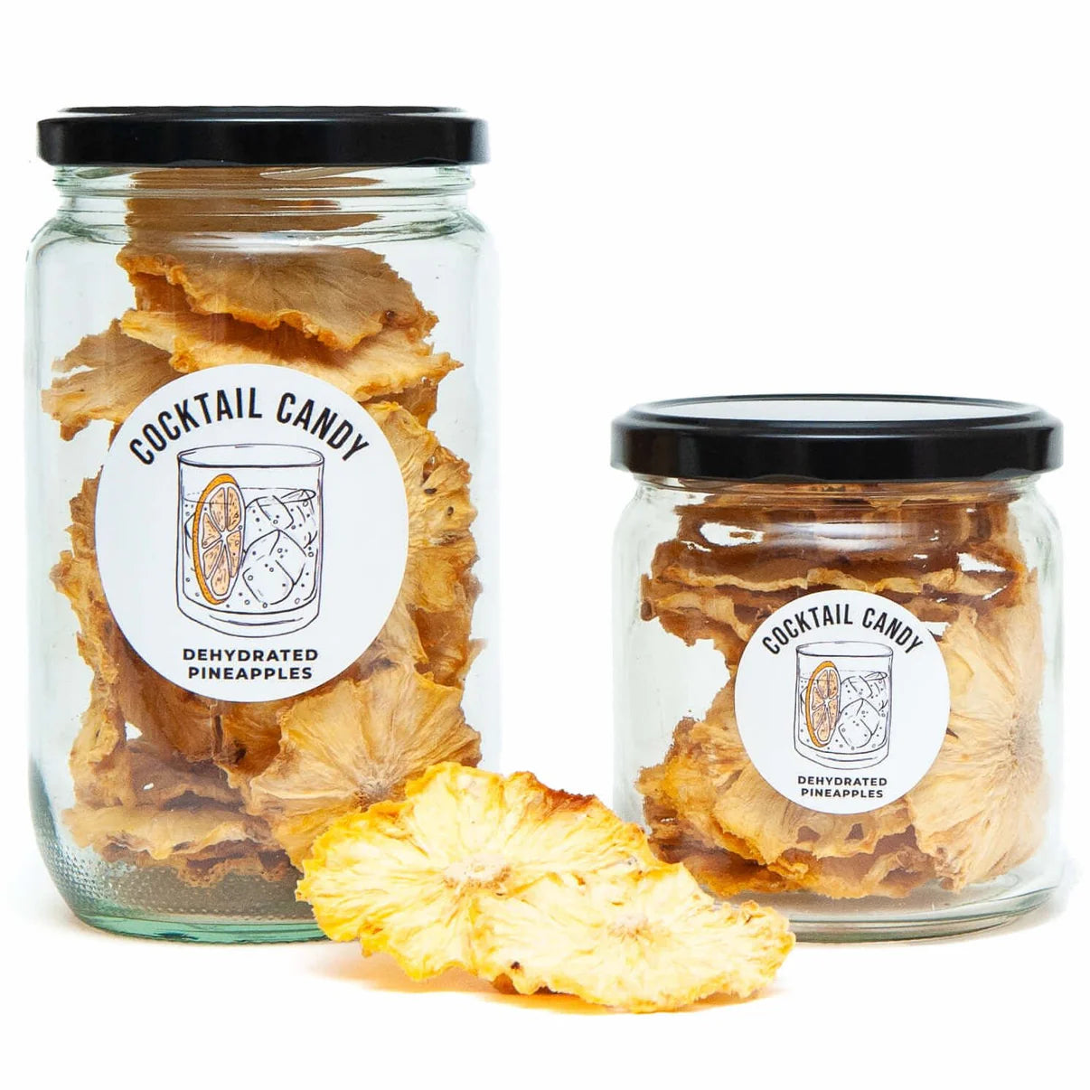 乾燥パイナップル - 中サイズのガラス瓶 - 50g