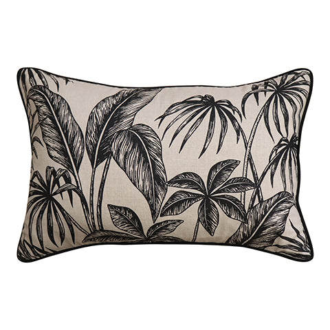 Tahiti Black/Linen Cushion 40X60Cm