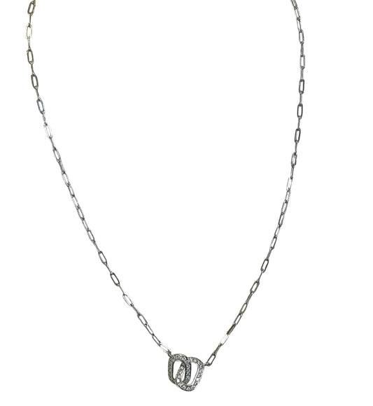 Jnsdl Silver Double Link Necklace
