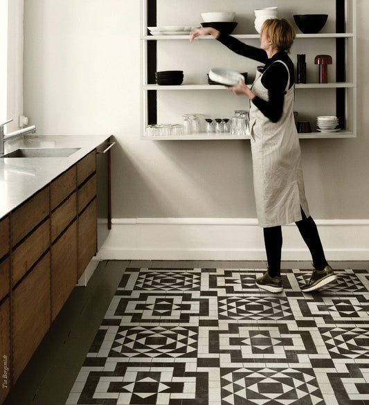 Geometric Vinyl Rug Lifestyle