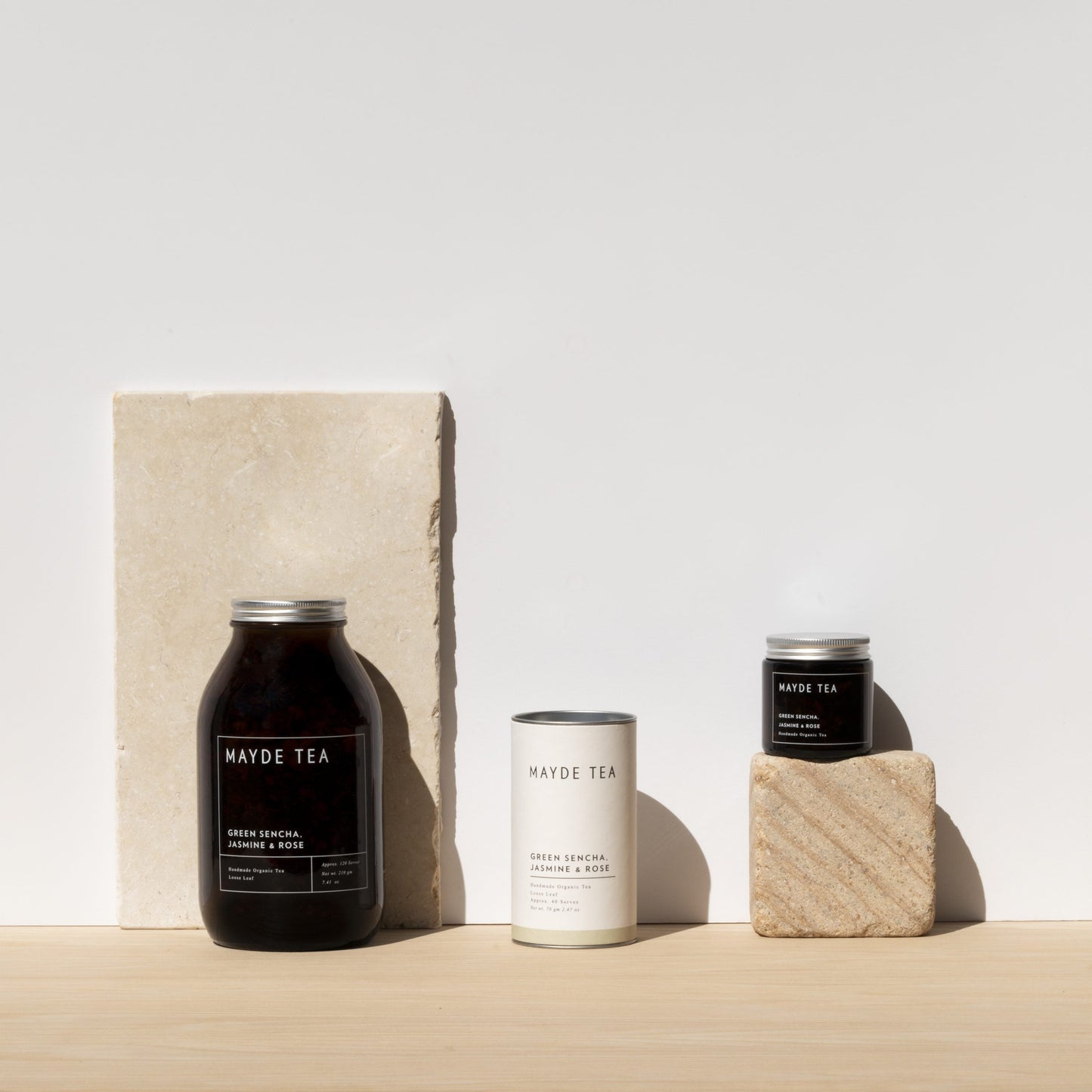 緑煎茶、ジャスミン&ローズ 120 サーブ アンバージャー