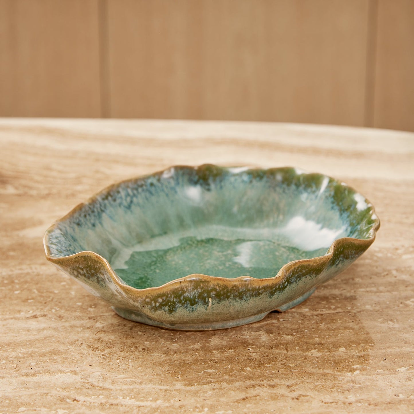 Alba Green Glazed Decorative Plate
