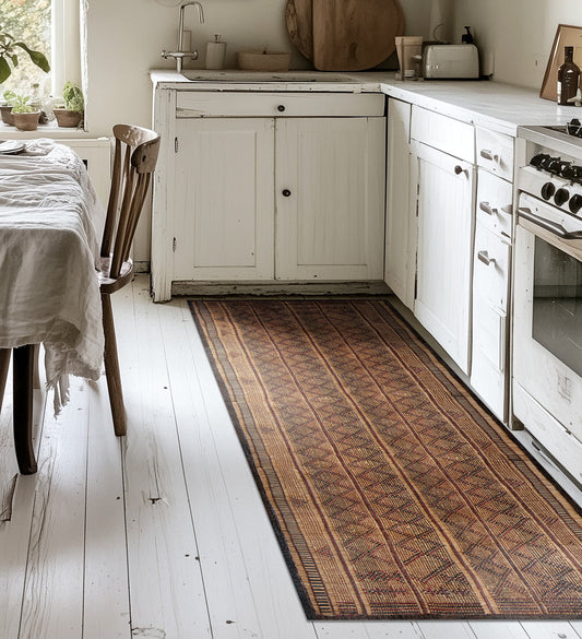 Tuareg Natural Vinyl Rug Lifestyle