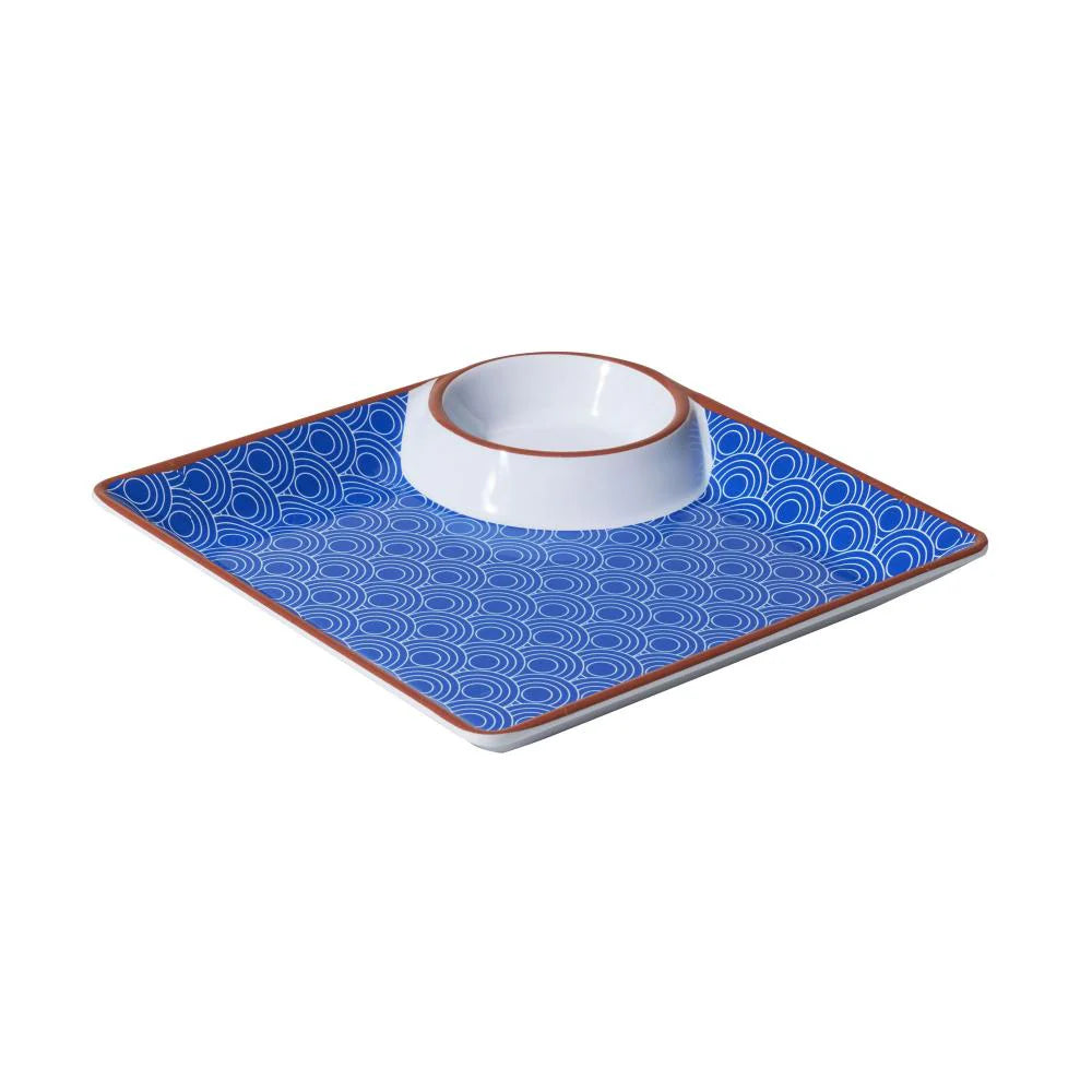 Individual Square Serving Plate - Wave