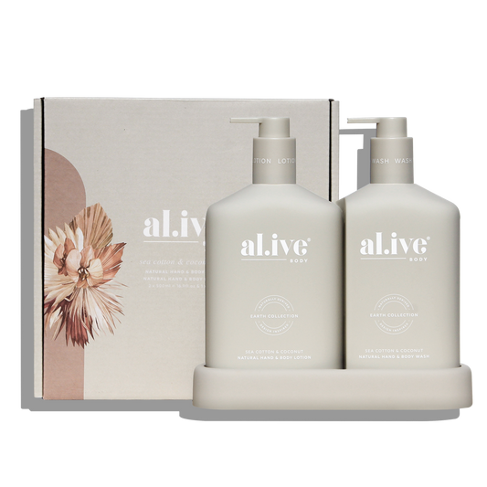 Alive Body Wash & Lotion Duo + Tray Sea Cotton & Coconut main product image