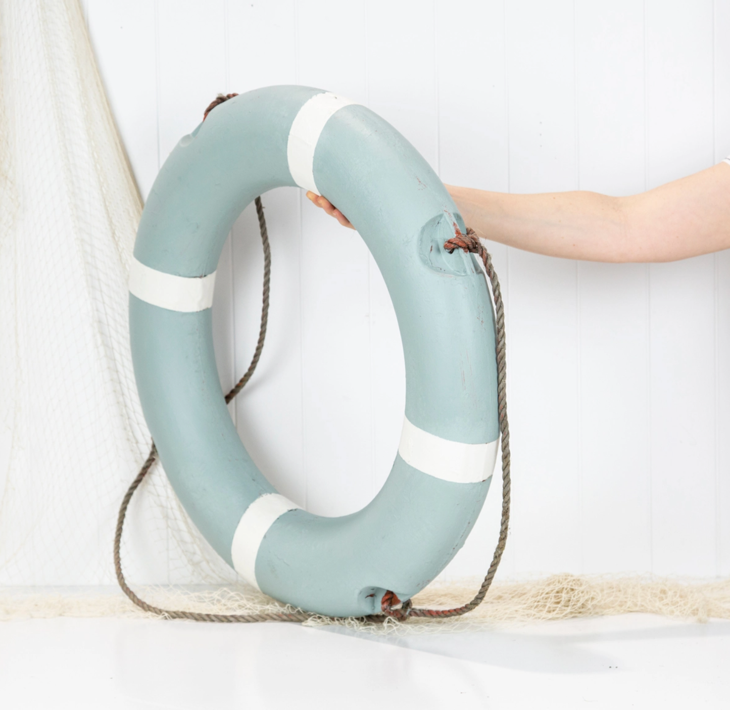 Life Ring Duck Egg Blue & White #0624